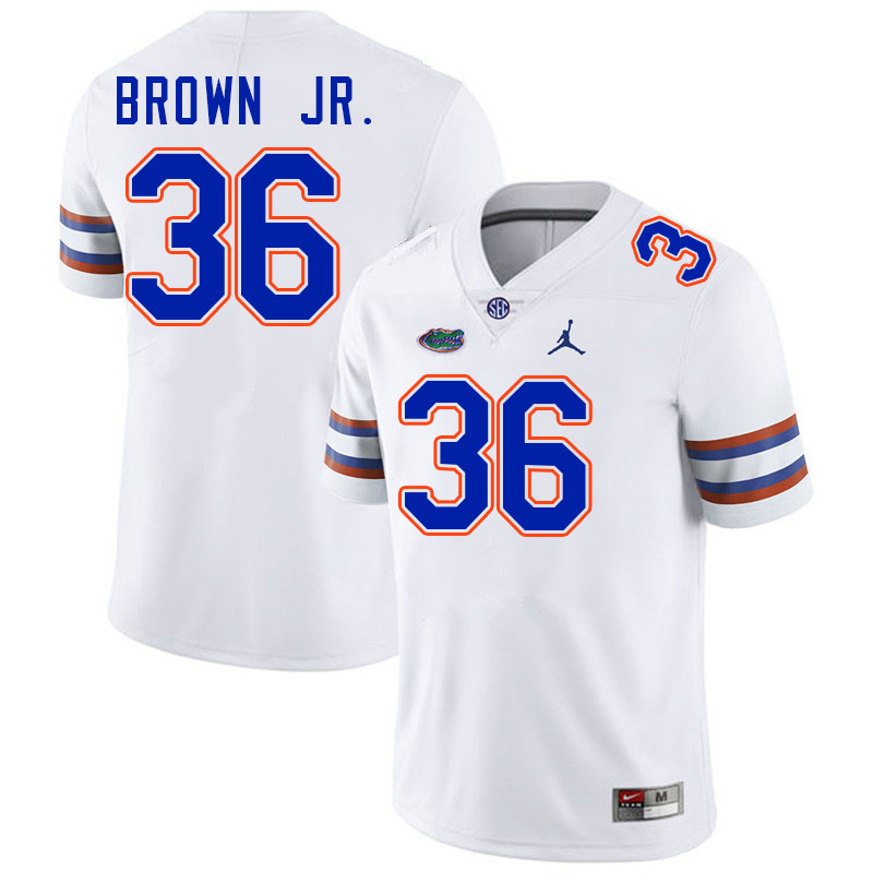 Florida Gators #36 Vincent Brown Jr. College Football Jerseys Stitched-White